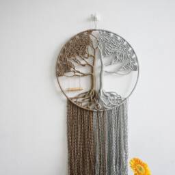 Large Macrame Tree Of Life Wall Hanging Boho Bedroom Decor - thumbnail 2
