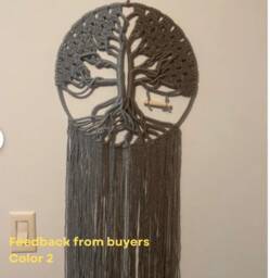 Large Macrame Tree Of Life Wall Hanging Boho Bedroom Decor - thumbnail 4