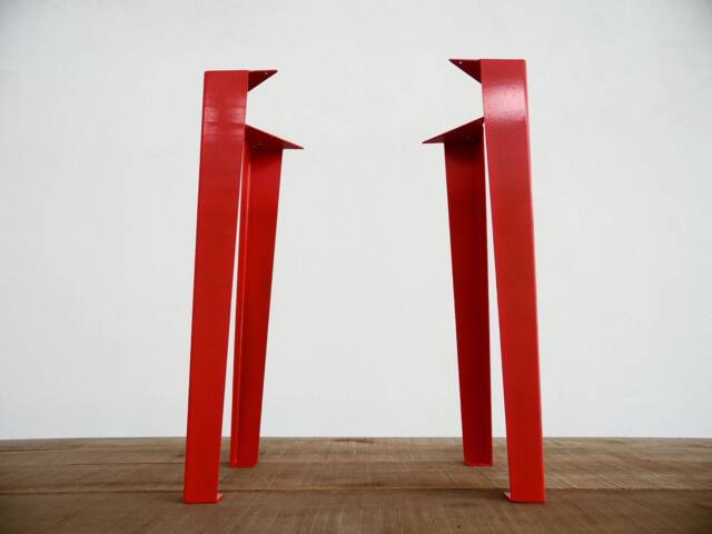 "Colorful Tapered Steel Table Legs - 28"" H Set Of 4 Height 26""-30" - image 1