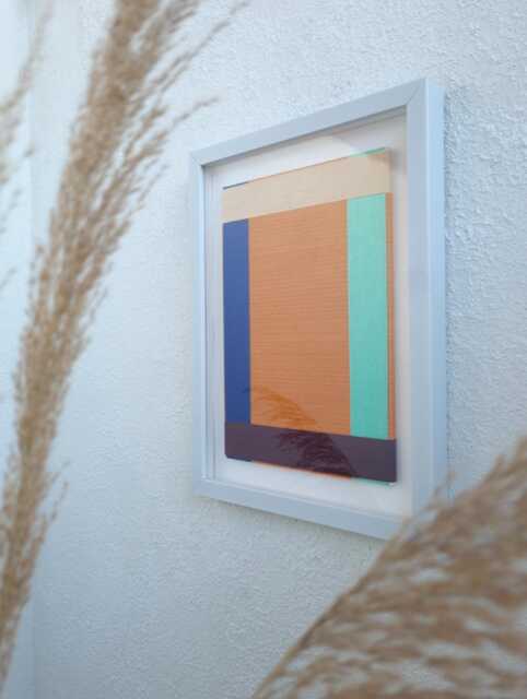 Handcrafted Fiber Wall Art, Geometric Textile Modern Home Decor - image 1