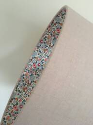 Handmade Linen Drum Lampshade Peony & Sage Fabric, Liberty Betsy Lining