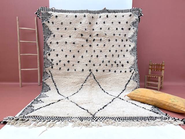 Custom Beni Ouarain Rug Handmade Moroccan Wool Carpet - image 1