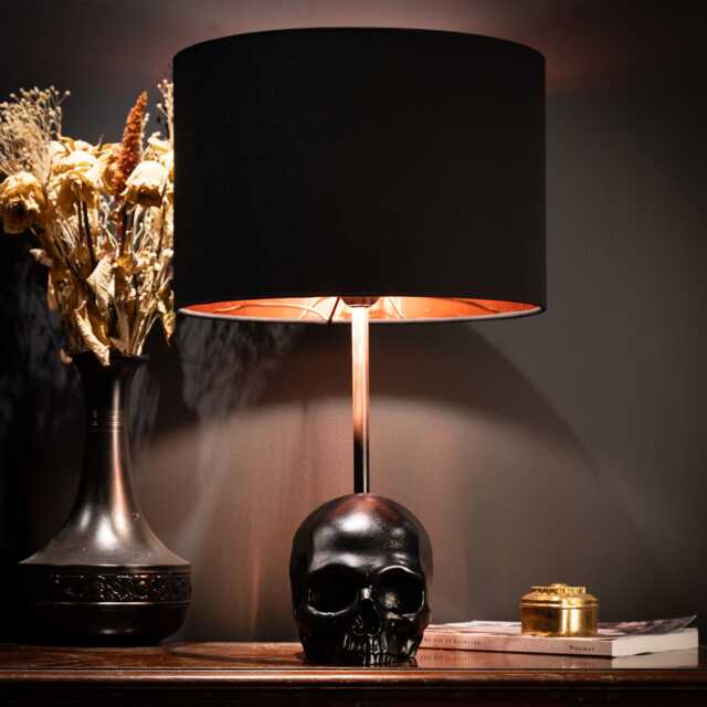 The Edison Skull Lamp - Decor By Blackened Teeth Gothic Home Handmade Artisans - image 1