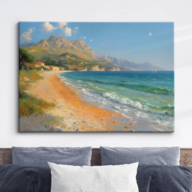 Claude Monet Seaside Abstract Oil Painting Wall Art Framed Canvas Poster Print Home Kitchen Office Living Bedroom Decor Gifts - image 1