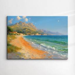 Claude Monet Seaside Abstract Oil Painting Wall Art Framed Canvas Poster Print Home Kitchen Office Living Bedroom Decor Gifts - thumbnail 3