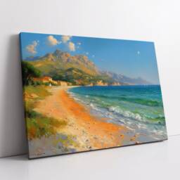 Claude Monet Seaside Abstract Oil Painting Wall Art Framed Canvas Poster Print Home Kitchen Office Living Bedroom Decor Gifts - thumbnail 2