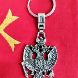 Byzantine Double Headed Eagle Metal Keychain - Symbol Of Faith - thumbnail 2