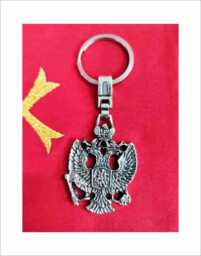 Byzantine Double Headed Eagle Metal Keychain - Symbol Of Faith - thumbnail 1