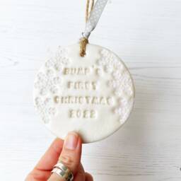 Personalised Bump's First Christmas Bauble Decoration, Bumps Tree Ornament, Baby Reveal, Pregnancy Reveal Ornament - thumbnail 2