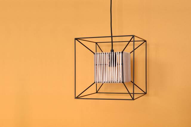 Pendant Lamp - 4 Colors/Stade Scandinavian Style Light Powder Coated Steel & Leather Ceiling - image 1