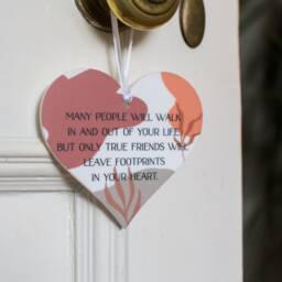 True Friendship Abstract Heart Token Wall Hanging - Keepsake Decoration Gift For Friends - thumbnail 3