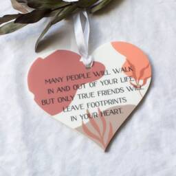 True Friendship Abstract Heart Token Wall Hanging - Keepsake Decoration Gift For Friends - thumbnail 2