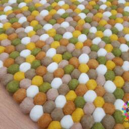 Handmade Wool Felt Ball Rug Nursery Decor, 20-250 cm - thumbnail 2