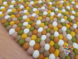 Handmade Wool Felt Ball Rug Nursery Decor, 20-250 cm - thumbnail 1