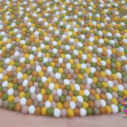 Handmade Wool Felt Ball Rug Nursery Decor, 20-250 cm - thumbnail 3