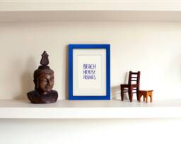 A3 Picture Frame Rustic Royal Blue Photo Blue Vintage Wedding Gift Wall Decor Sapphire Shabby Chic - thumbnail 1