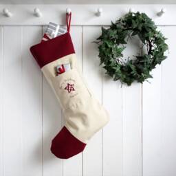 Personalised Embroidered Christmas Stocking With Pocket - Letter To Santa Xmas Scandi Holiday Heart Or Star - thumbnail 3