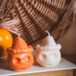 Autumn Candles - Pumpkin, Ghost & Owl Soy Candle - Halloween Home Decor Gift - thumbnail 2