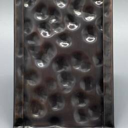 Hammered Copper Vertical Business Card Holder Office Desk Decor - thumbnail 3