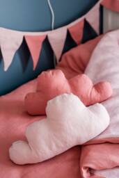 Linen Cloud Pillow, Soft Plush Cushion, Kids Room Decor - thumbnail 1