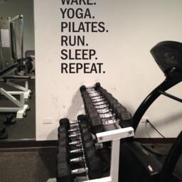 Gym Motivational Wall Decal. Wake Yoga Pilates Run Sleep Repeat - thumbnail 3