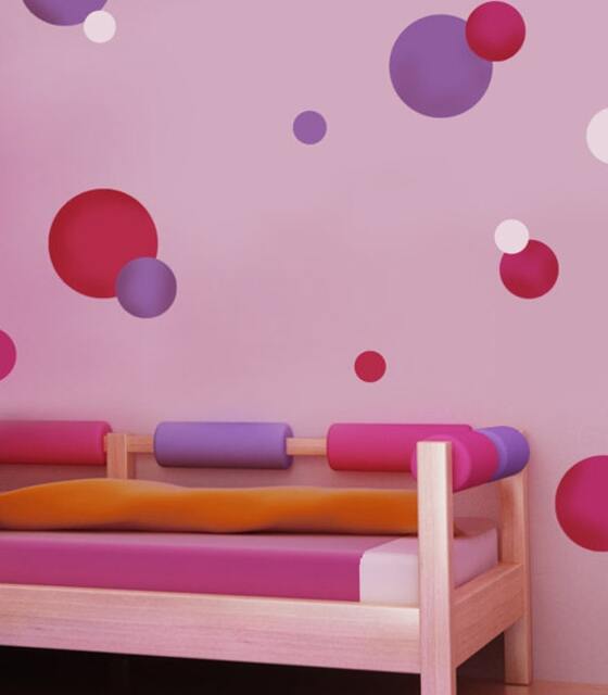 Reusable Stencils Polka Dots 3 Pc Kit - Easy Wall Decor For Nurseries, Kids Rooms - image 1