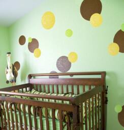 Reusable Stencils Polka Dots 3 Pc Kit - Easy Wall Decor For Nurseries, Kids Rooms - thumbnail 2