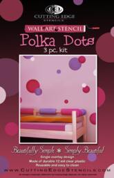 Reusable Stencils Polka Dots 3 Pc Kit - Easy Wall Decor For Nurseries, Kids Rooms - thumbnail 4