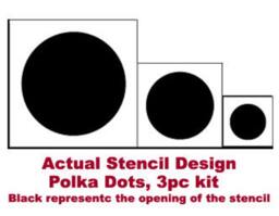 Reusable Stencils Polka Dots 3 Pc Kit - Easy Wall Decor For Nurseries, Kids Rooms - thumbnail 3