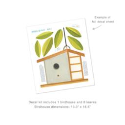 Birdhouse Add On Kit - House 1 Fabric Wall Decal Feather Mej - thumbnail 4