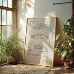 Lamborghini Diablo 1999 Patent Art Print Vintage Car Poster - thumbnail 3