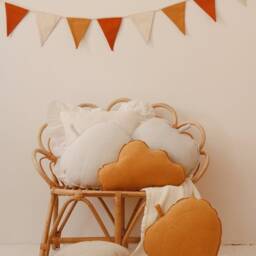 "Round Cotton Mat ""Ochre" - thumbnail 3