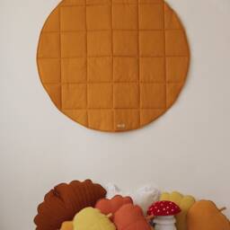 "Round Cotton Mat ""Ochre" - thumbnail 2