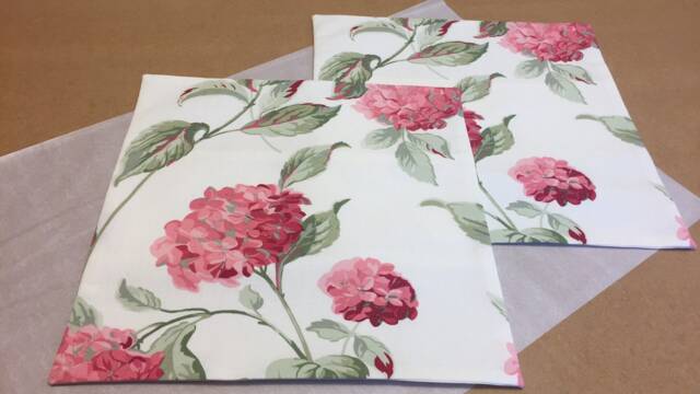 Handmade Laura Ashley Hydrangea Cushion Cranberry Floral Pillow