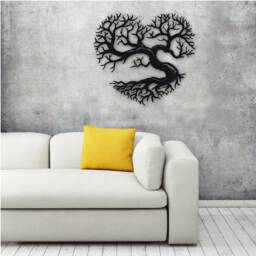 3D Tree Of Life Wall Art Heart-Shaped Acrylic Decor With Fixings - thumbnail 3