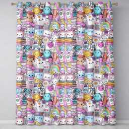 Classroom Supplies Backpack Rocket Globe Clipboard Fun Seamless Pattern Readymade Eyelet Ring Top Thermal 100% Blackout Curtains - thumbnail 2
