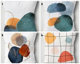 Abstract Geometric Pillow Cover/Abstract Art Print Cushion Cover/Modern Case/Farmhouse Style Boho Cushion/Minimalist Covers