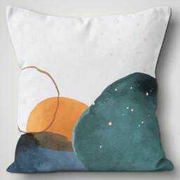 Abstract Geometric Pillow Cover/Abstract Art Print Cushion Cover/Modern Case/Farmhouse Style Boho Cushion/Minimalist Covers - thumbnail 2