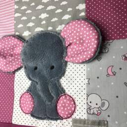 Baby Blanket/Crawling Blanket Patchwork Elephant Krd3072 - thumbnail 3