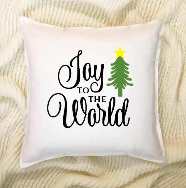Joy To The World Christmas Pillow Cover Farmhouse Holiday Decor
