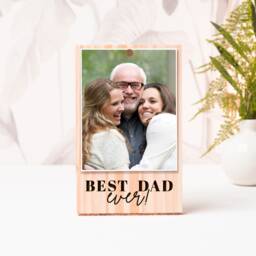 Best Dad Ever Picture Frame, Fathers Day Gift For Dad, Personalized Engraved Photo Birthday Gift, Him