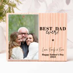 Best Dad Ever Picture Frame, Fathers Day Gift For Dad, Personalized Engraved Photo Birthday Gift, Him - thumbnail 3