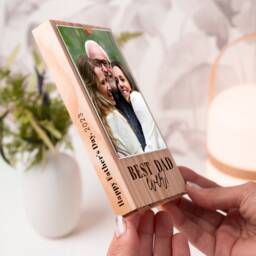 Best Dad Ever Picture Frame, Fathers Day Gift For Dad, Personalized Engraved Photo Birthday Gift, Him - thumbnail 4