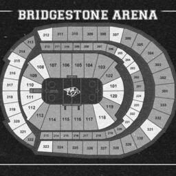 Vintage Nashville Predators Bridgestone Arena Line Drawing Art Print - thumbnail 3