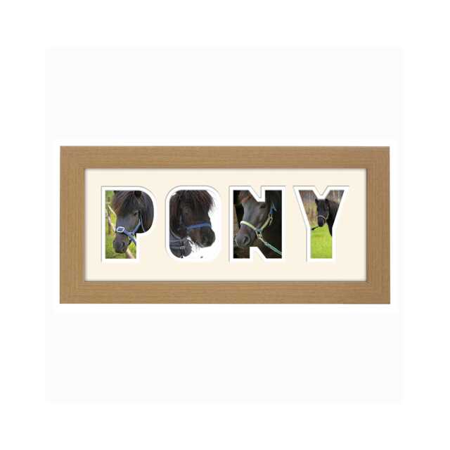Pony Photo Frame Word Name Special Gift Pet - 50 By Photos in A Word - image 1