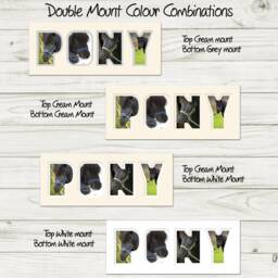 Pony Photo Frame Word Name Special Gift Pet - 50 By Photos in A Word - thumbnail 2