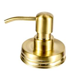 100 Packs Golden Brass Copper 304 Stainless Steel Diy Mason Jar Lid Liquid Soap Dispenser Pump Kit With Tube & Collar No Jars - thumbnail 3
