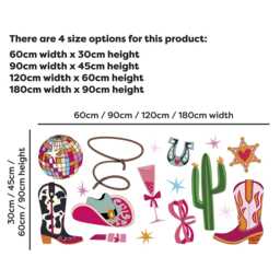 Cowgirl Wall Sticker - Disco Icons Decal Set Art - thumbnail 3
