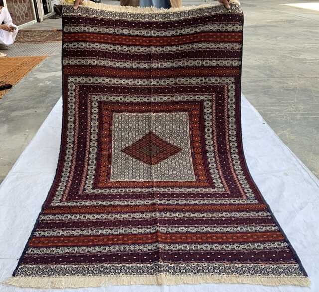 Antique Kilim Rug 6.2x3.11Ft, Handmade Wool Tribal Runner - image 1