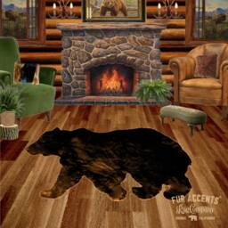Faux Fur Walking Bear Rug - Plush Pelt, Lodge Decor - thumbnail 3